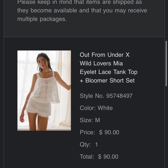 White Lace Tank Top and Bloomer Set